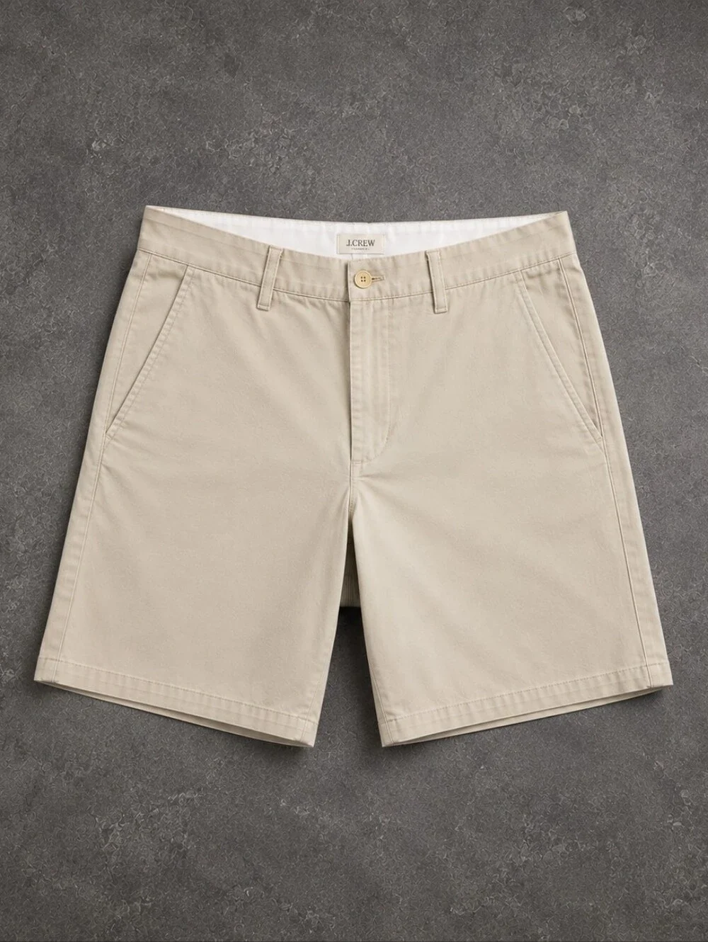 J. Crew Gramercy Men's Chino Shorts Size 32 Khaki Tan Flat Front